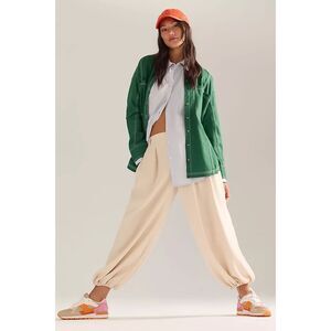 Maeve By Anthropologie Pleated Baloon Trouser - Khaki 10P